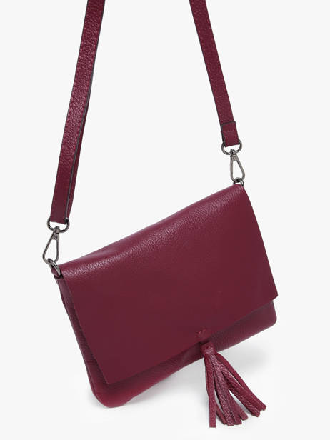 Cross Body Tas Caviar Leder Milano Violet caviar CA22112 ander zicht 2